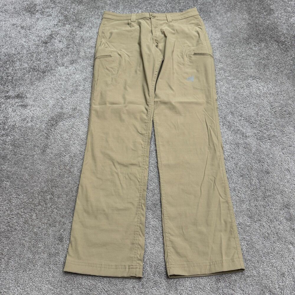 Eddie Bauer First Ascent Hiking Pants Womens 10 Khaki Tan Nylon Stretch Outdoor